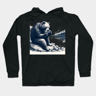 Bear Playing Harmonica Hoodie